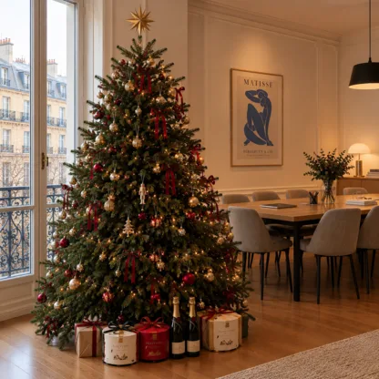 Sapin de noel décoré carré