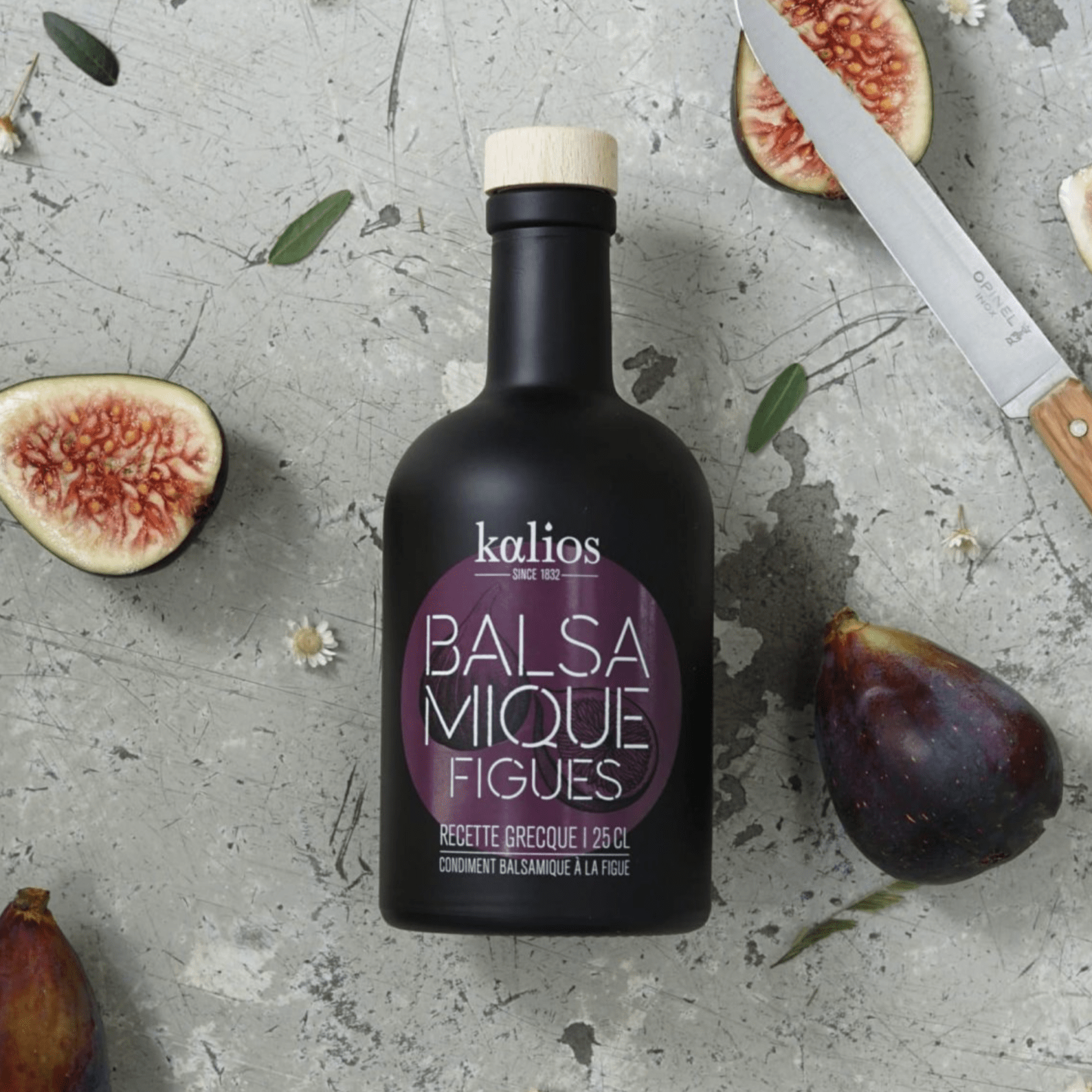 Balsamique à la figue Vieilli 5 ans en fût de chêne et moût de figues de Kalamata de Kalios