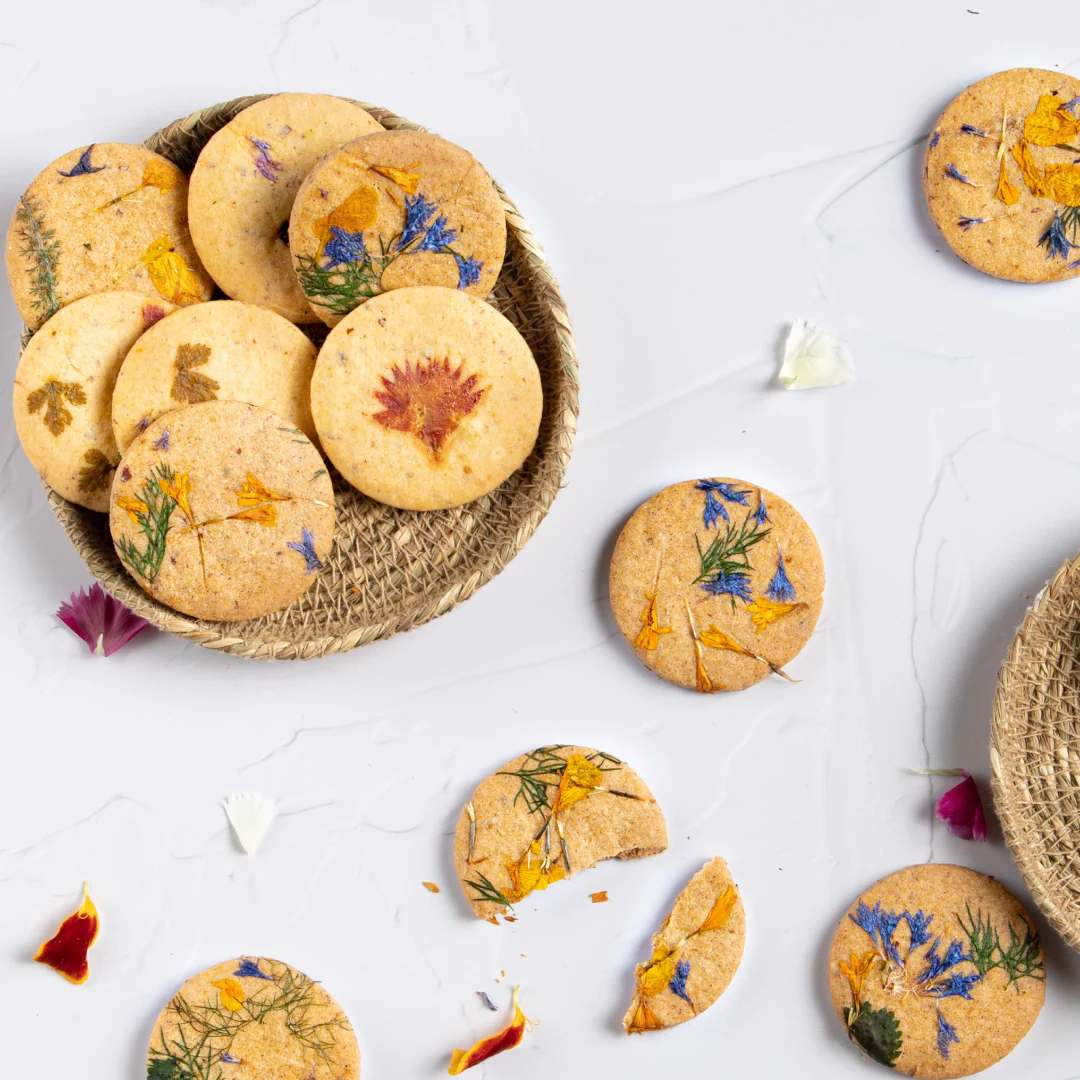 Sablés fleuris de notre artisan Nolia - format pause sucrée pour événement professionnel