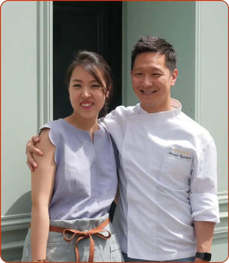 Photo de Arnaud et Suzuka, fondateurs de la pâtisseries 